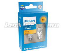 2x bombillas LED WY5W / W5W naranjas Philips Ultinon PRO6000 - T10 - 11961AU60X2